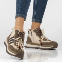 Leather platform ankle boots Filippo DBT8064/26 BE beige
