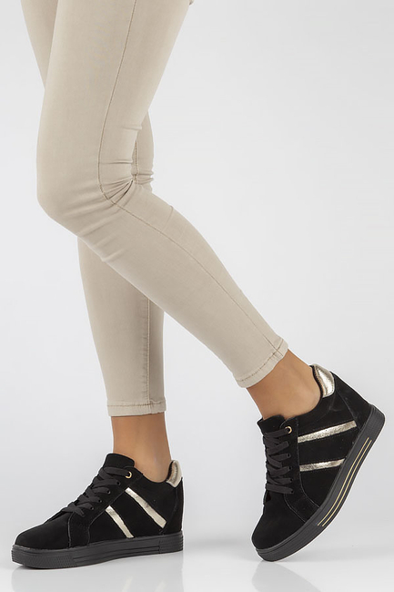 Leather Sneakers Filippo DP3549/22 BK black