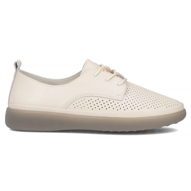 Skórzane półbuty Filippo DP6788/25 BE beżowe