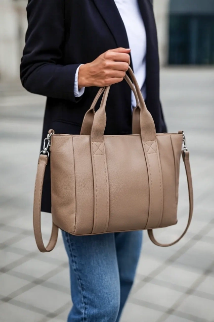 Beige handbag lorena