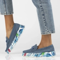 Leather shoes Filippo DP6703/25 BL blue