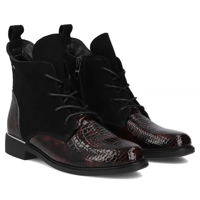 Leather ankle boots Filippo DBT4749/25 BR CR brown