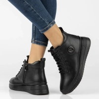 Leather platform ankle boots Filippo DBT4215/26 BK BK black