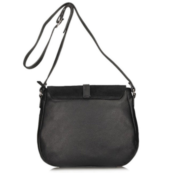 Handbag Toscanio Leather Messenger Bag C42 black