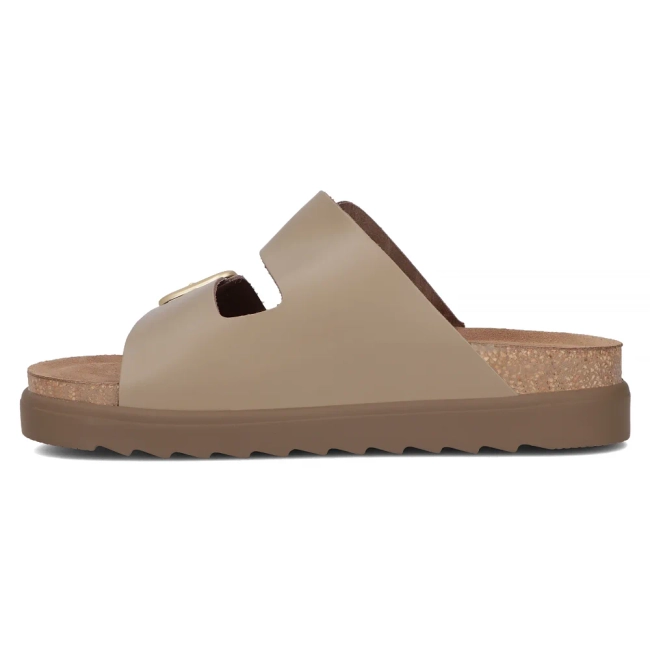 Skórzane klapki Yokono TUNEZ-130 NAP Taupe