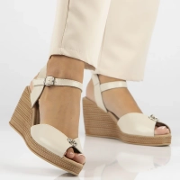 Leather sandals Filippo DS6026/24 EC ecru