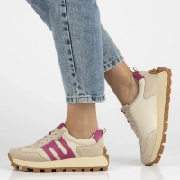 Leather sneakers Filippo DP6743/25 BE FH beige pink