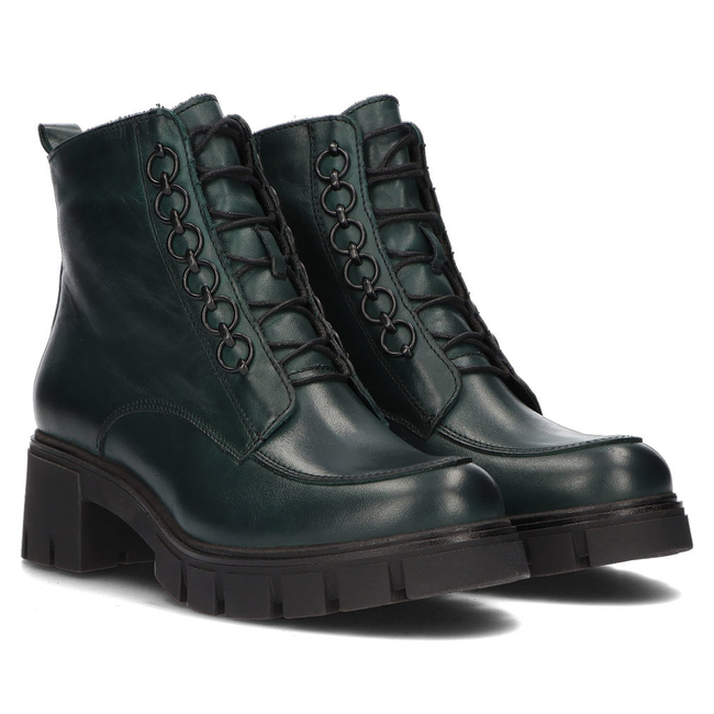 Skórzane trzewiki Simen 4477A Zielone