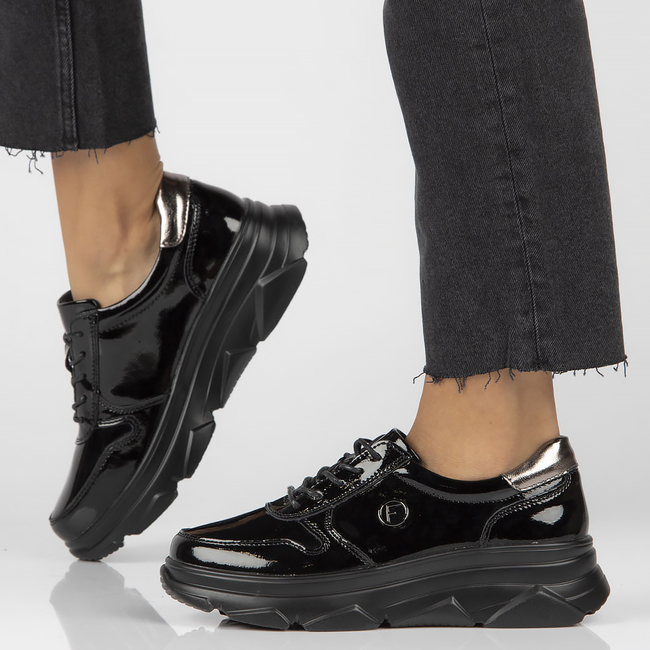 Leather Sneakers Filippo DP2138/22 BK L black