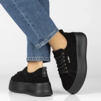 Skórzane sneakersy Filippo DP8114/26 BK czarne