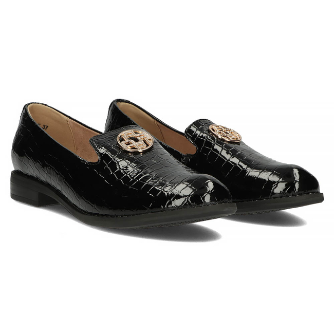 Leather shoes Filippo DP4131/22 BK black
