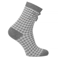 Women's Socks LM18-379 grey checks