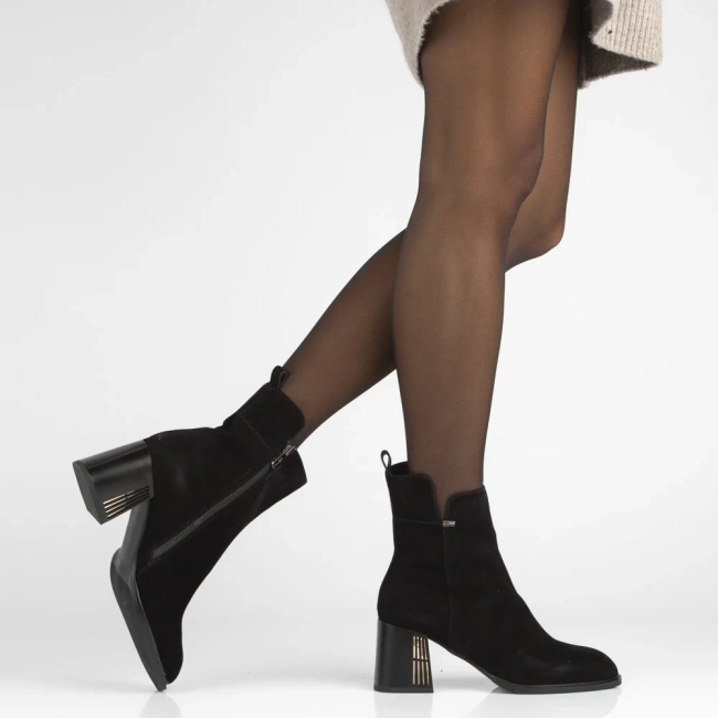 Leather ankle boots Filippo DBT7217/25 BK black