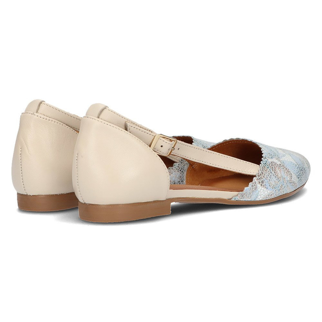 Leather shoes Filippo 4972A beige-turquoise