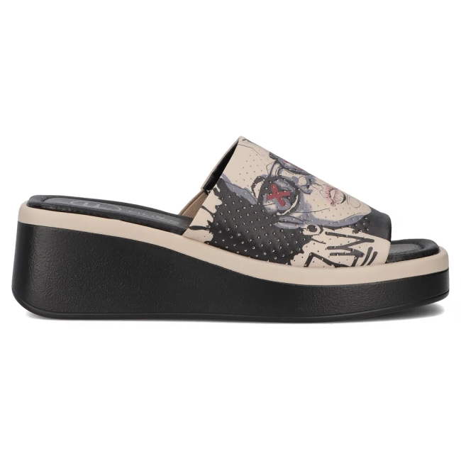 Leather flip-flops Filippo DK6820/25 BE beige