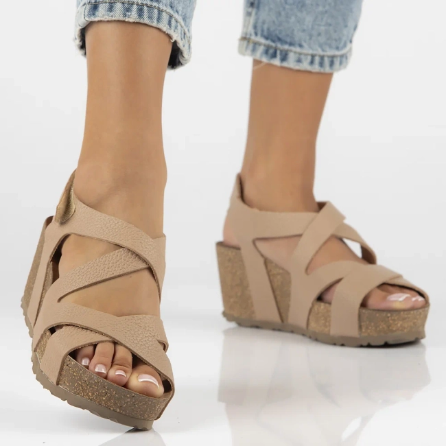 Leather sandals Yokono BARI-303 OPA PARDO pink