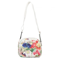 Messenger bag white garden beauty