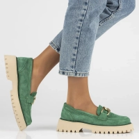 Leather shoes Filippo DP4916/24 GE green