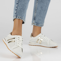 Leather shoes Filippo DP4477/23 WH GO white