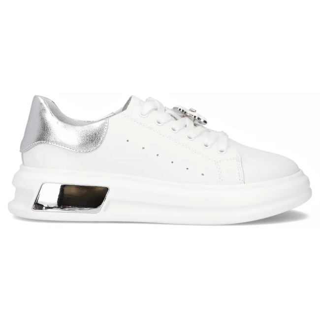 Leather sneakers Filippo DP6807/25 WH white