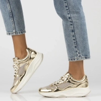 Leather sneakers Filippo DP6723/25 GO gold
