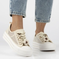 Trampki beige up bold QY880-8 beżowe