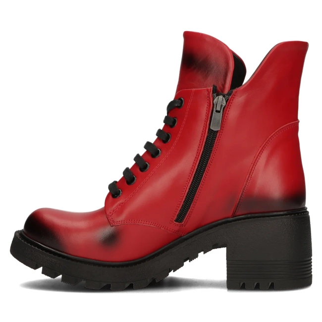 Leather ankle boots Artiker 53C1123 red