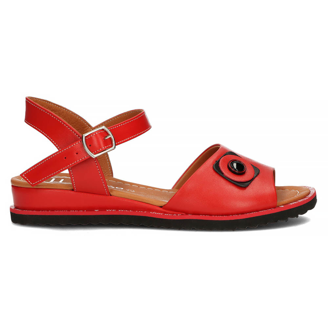 Leather sandals Filippo DS3913/22 RD red