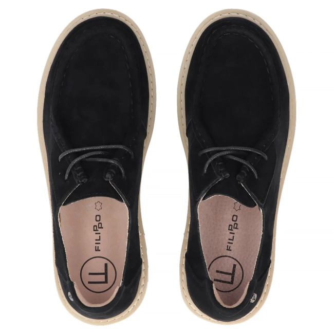 Leather shoes Filippo DP7497/26 BK black