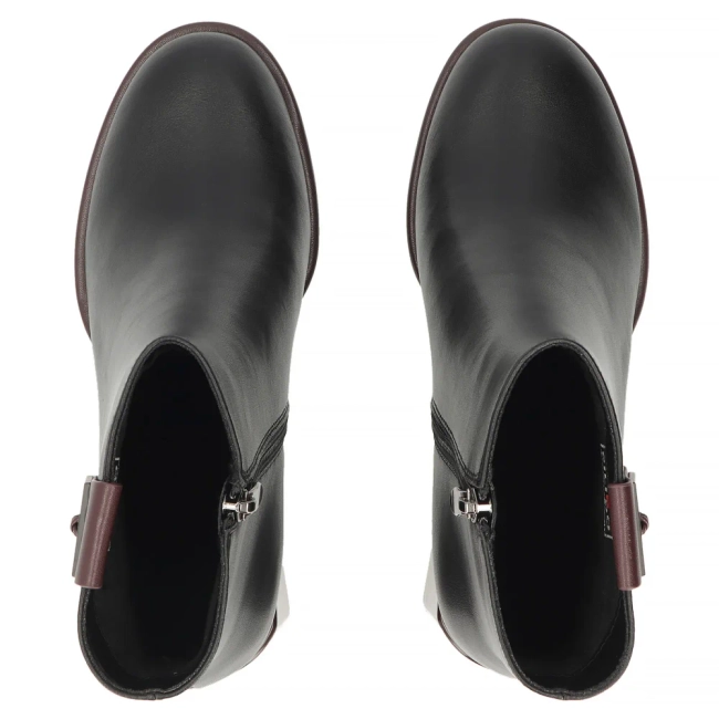 Leather ankle boots Filippo DBT8126/26 BK BG black