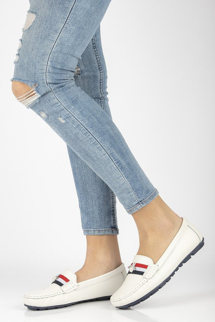 Leather loafers Filippo DP1406/21 WH white