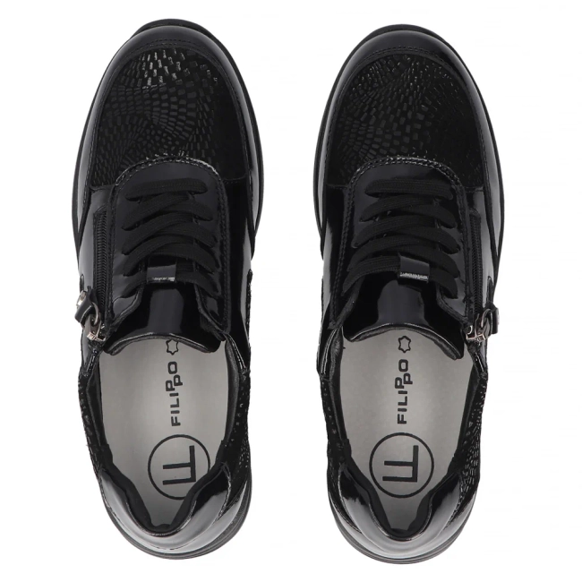 Leather shoes Filippo DP6352/25 BK black