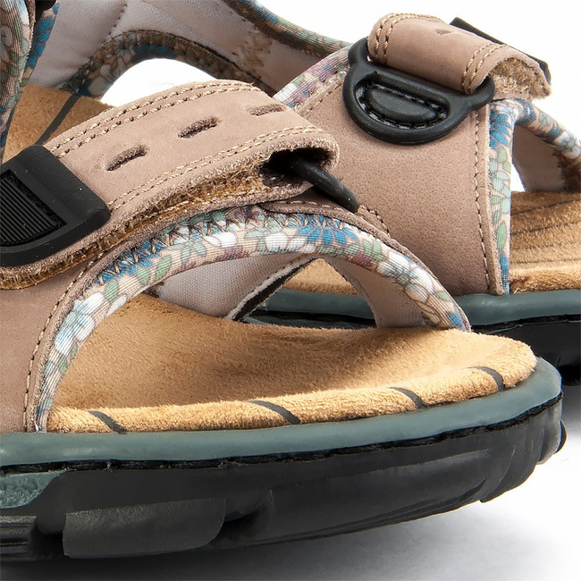 Sandals Rieker 68872-25 brown combination