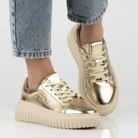 Skórzane sneakersy Filippo DP7001/25 GO złote