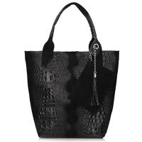 Leather handbag Toscanio 1101 black