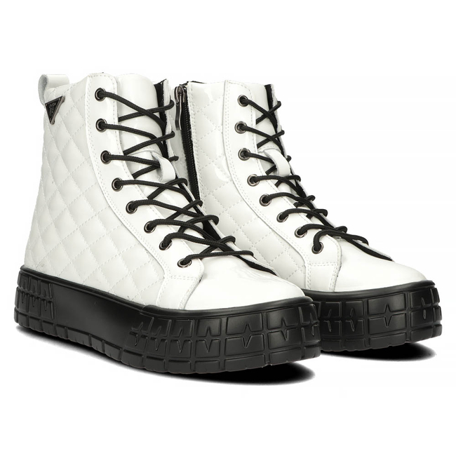 Skórzane trzewiki Filippo DBT3944/22 WH białe