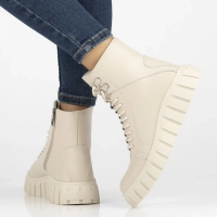 Leather ankle boots DBT6312/24 BE beige