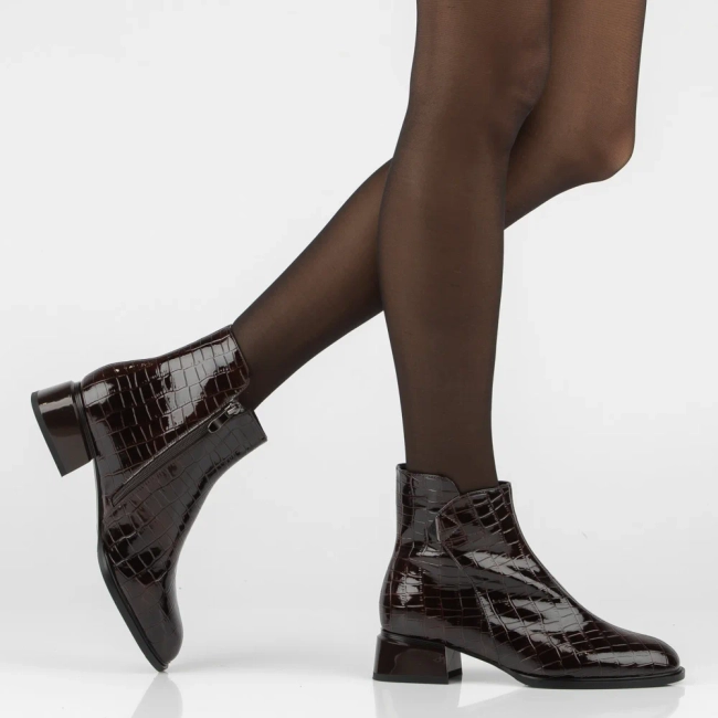 Leather heeled ankle boots Filippo DBT8174/26 D BR brown