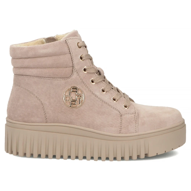 Leather platform ankle boots Filippo DBT8265/26 BE beige