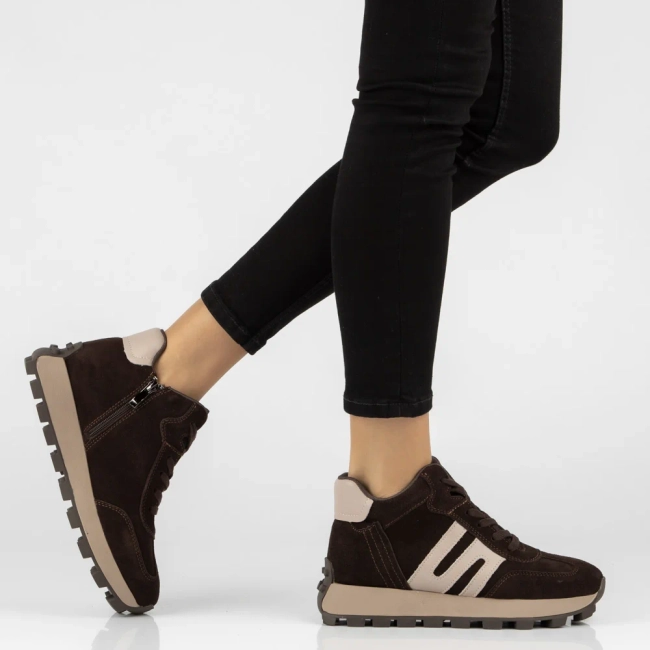 Leather platform ankle boots Filippo DBT7975/26 D BR brown