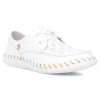 Skórzane półbuty Artiker 54C1517 białe