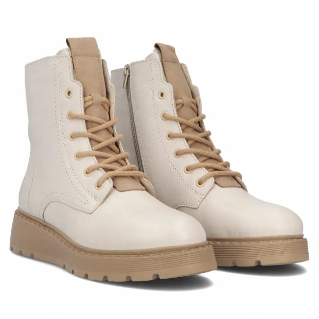 Rieker leather ankle boots 70404-80 cream