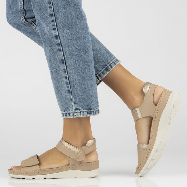 Leather sandals Filippo K193 beige