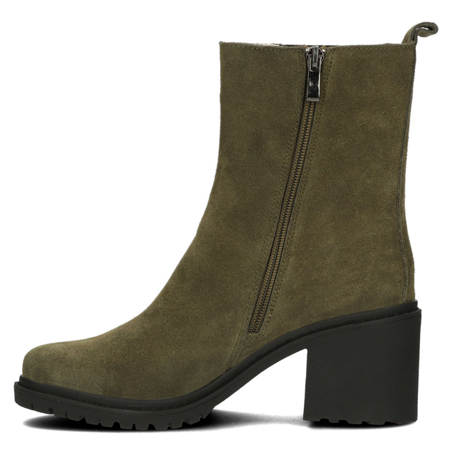 Skórzane botki na obcasie Filippo DBT4183/22 GE zielone