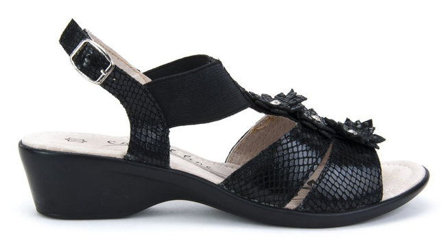 Skórzane Sandały Filippo DS062/18 BK czarne