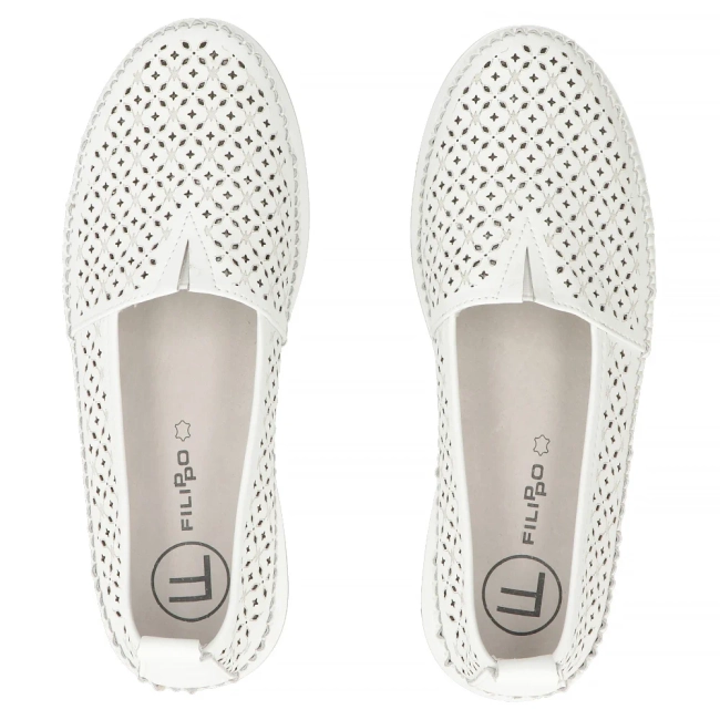 Leather shoes Filippo DP4555/26 WH white