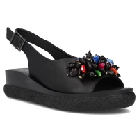 Leather sandals Filippo DS6983/25 BK black