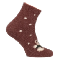 Women's Socks brown bear+dots