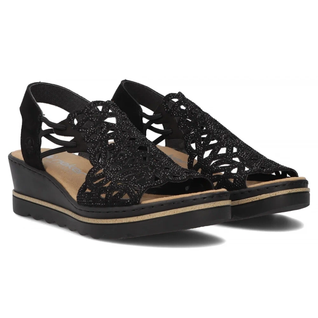 Sandały Rieker 67465-00 czarne