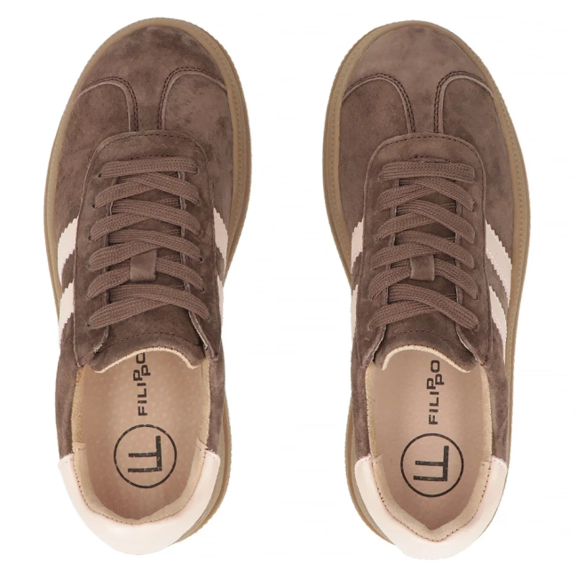 Leather sneakers Filippo DP7995/26 D BR brown